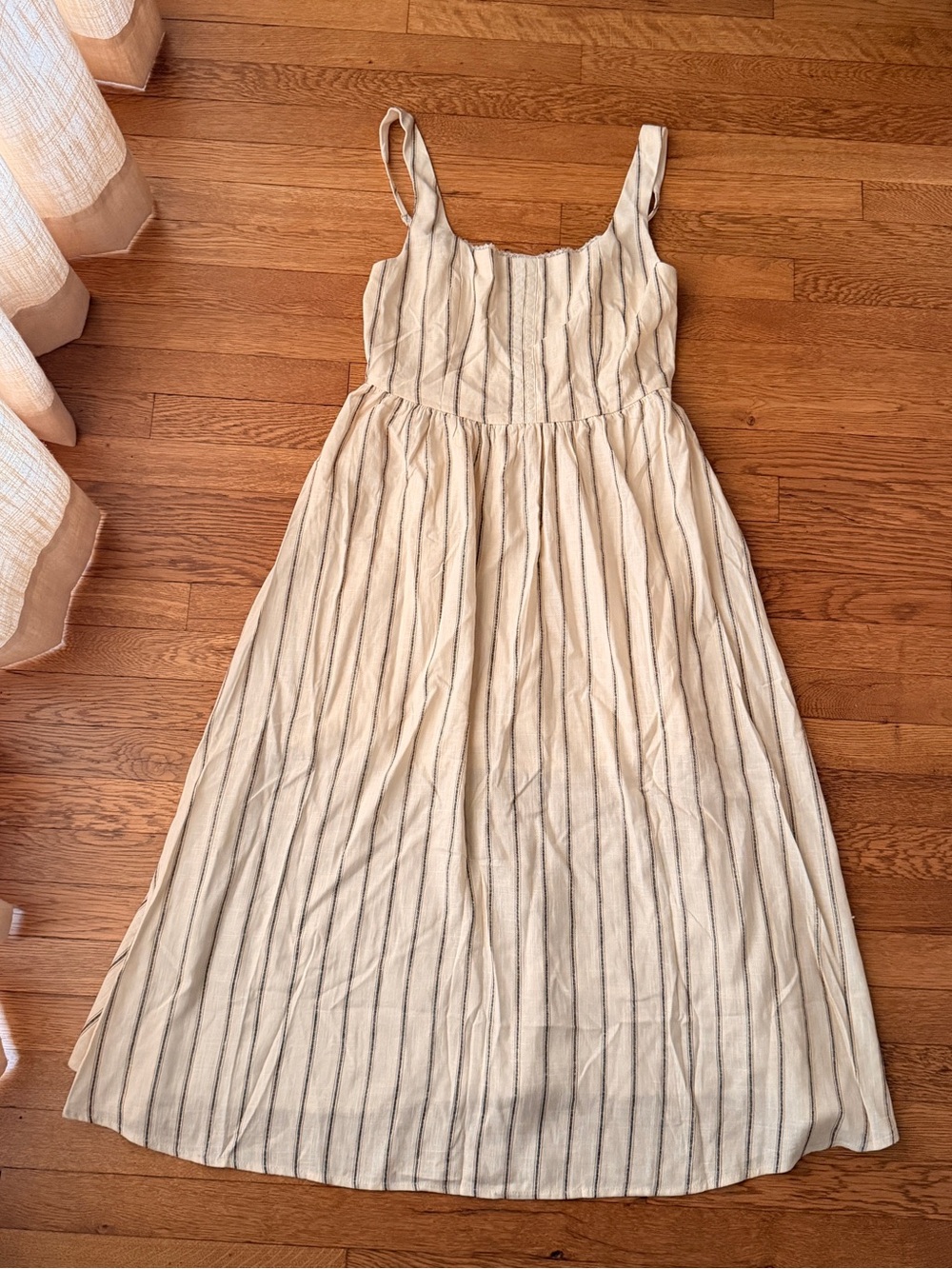 Workshop Republic Clothing Cream Striped Maxi Sundress